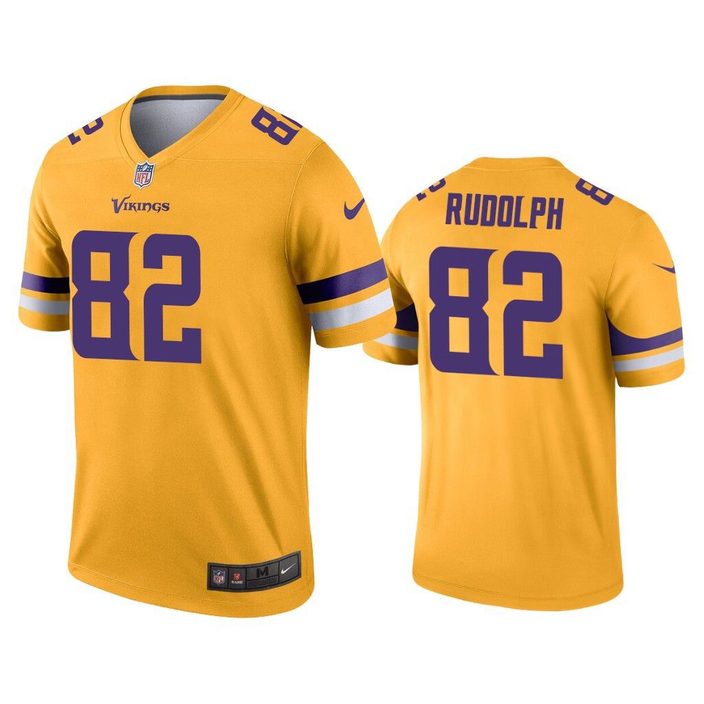 Men Minnesota Vikings #82 Kyle Rudolph Nike Gold Inverted Legend NFL Jersey